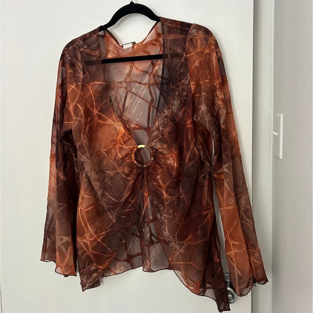 Whimsigoth Fairy Flare Sleeve Witchy Halloween Top